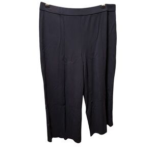 J JILL ~ Women’s Wearever Collection Navy Blue Wide Leg  Cropped Pants